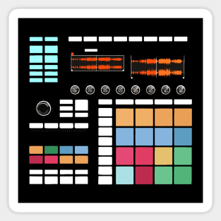 edm music machine Sticker